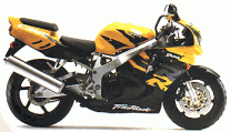 CBR 900 RR model 1997 žlutá